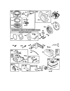 Rewind Starter/Blower Housing Diagram and Parts List for 126302-0775-E1C  Briggs and Stratton Engine